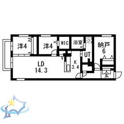 アルファスクエア円山北2条 3LDKの間取図画像