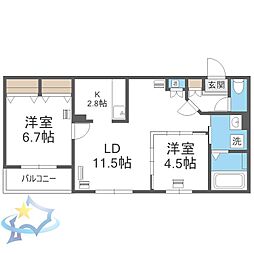 間取図画像 2LDK