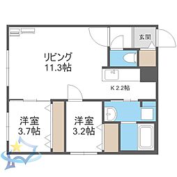 間取図画像 2LDK
