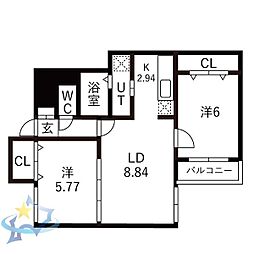 JR学園都市線 八軒駅 徒歩5分 4階/-