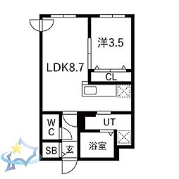 間取図画像 1LDK