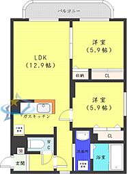 間取図画像 2LDK