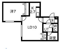 エスパス・ノアール 1LDKの間取図画像
