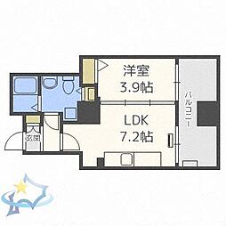 ビッグタワー大通公園 1DKの間取図画像