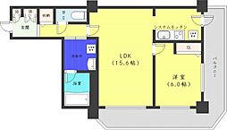 PRIMEURBAN札幌リバーフロント 1LDKの間取図画像