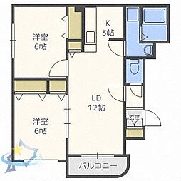 Fairyofforest 2LDKの間取図画像