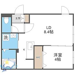 PinoKitamaruyama 1LDKの間取図画像