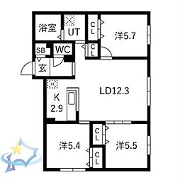 札幌市営東西線 琴似駅 徒歩9分 1階/-