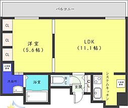 ラフィネタワー札幌南3条 1LDKの間取図画像