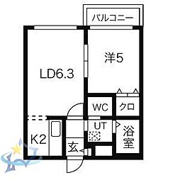 札幌市営東西線 琴似駅 徒歩7分 2階/-