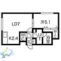ecoa北7条2階5.2万円