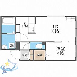 BAMBINIKOTONI 1LDKの間取図画像