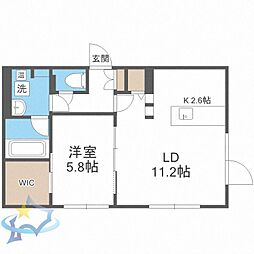 LeJardindeMIYANOMORI 1LDKの間取図画像