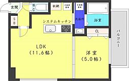 e′clair 1LDKの間取図画像