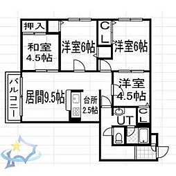 レジデンツビーネ 4LDKの間取図画像