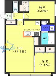 アルファスクエア南4西15 2LDKの間取図画像