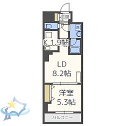 ビッグパレス南5条 1LDKの間取図画像