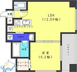 F022円山 1LDKの間取図画像