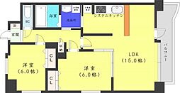 マノワールブラン 2LDKの間取図画像