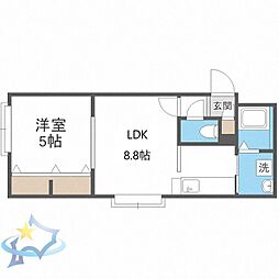 ブリシャンテ 1LDKの間取図画像