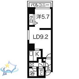 フェイス 1LDKの間取図画像