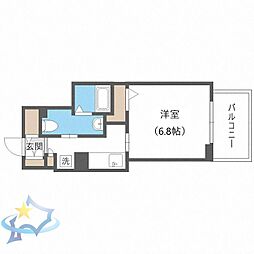 レジディア南一条 1Kの間取図画像
