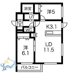 間取図画像 2LDK