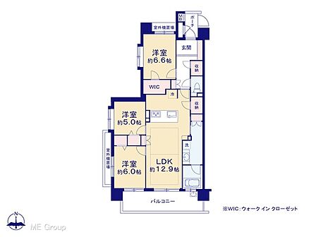 3LDK 間取り