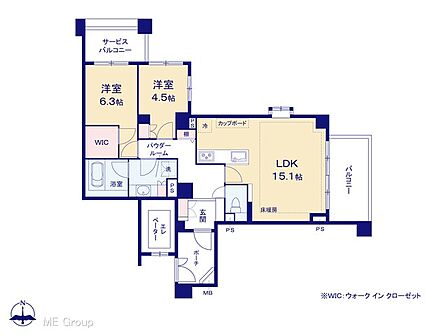 2LDK 間取り