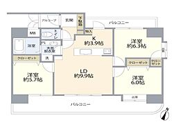 ローヤルシティ大宮吉敷町 3LDKの間取図画像