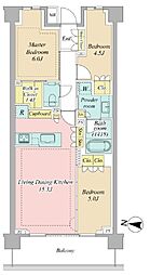パークシティー高田馬場 3LDKの間取図画像