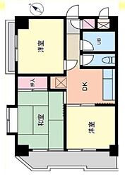 佐下橋ダイヤモンドマンション 3DKの間取図画像