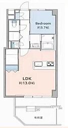 コーラルハイツ蓮根2 1SLDKの間取図画像