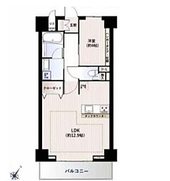 マンションアクロス西巣鴨 1LDKの間取図画像