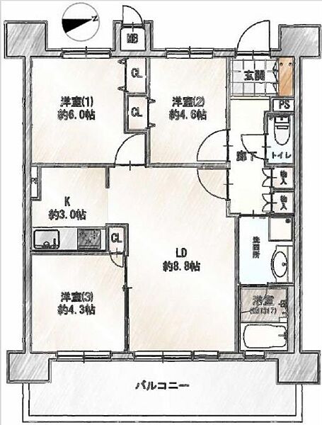 間取りを拡大表示
