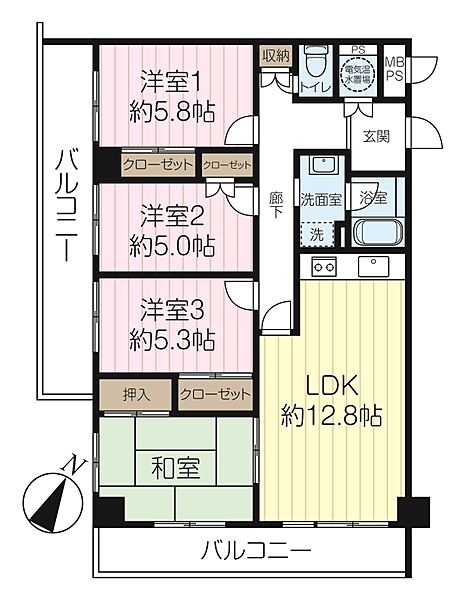 間取りを拡大表示