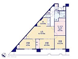 ストークマンション南浦和 3SLDKの間取図画像