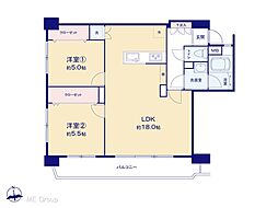 綾瀬ファイナンス 2LDKの間取図画像