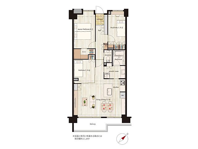 間取り クレストフォルム蓮根城北公園 3階/-