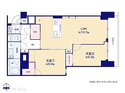 方南ファミリーコーポ 2LDKの間取図画像
