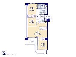 アルシオン戸田公園 3LDKの間取図画像
