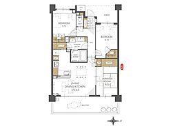 プラウド大宮日進 3LDKの間取図画像