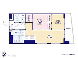 下谷第2サマリヤマンション 1SDKの間取図画像