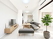 落ち着いた雰囲気のリビングは家族みんなの快適空間です　※家具はCGです