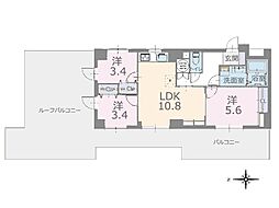 ライオンズマンション武蔵境 3LDKの間取図画像