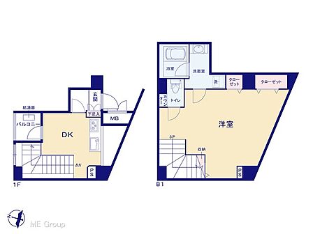 1DK 間取り
