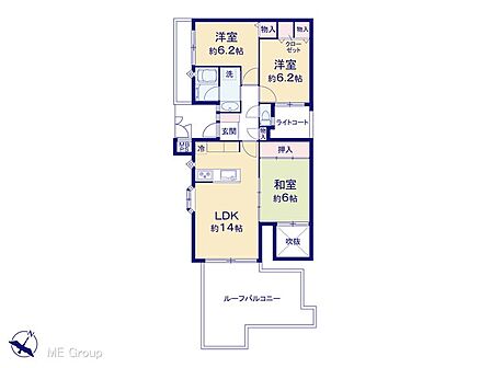 3LDK 間取り