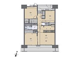 サンクレイドルみずほ台 3LDKの間取図画像
