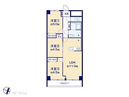 マンハイム大宮 3LDKの間取図画像
