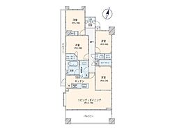 藤和シティホームズ青葉松風台壱番館フォーリア 4LDKの間取図画像